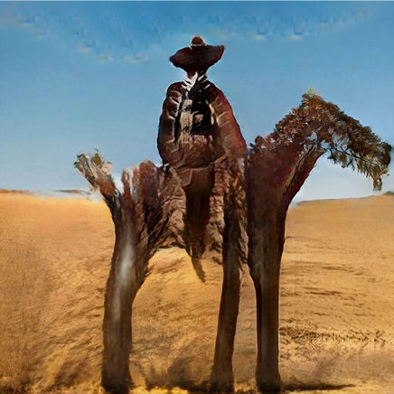 Black cowboy on a Trojan horse